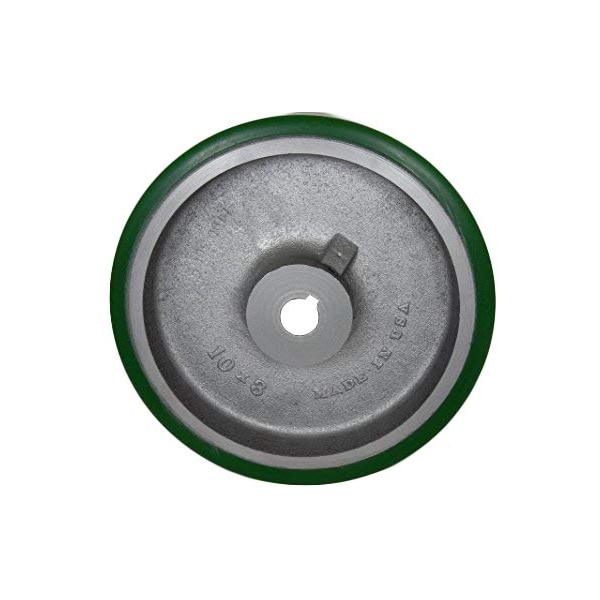 10"x3" Polyurethane ON Steel KEYED Drive Wheel, 1-1/2" BORE, 2,200